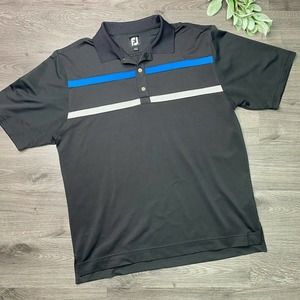 FOOTJOY | sz L Striped Short Sleeve Golf Polo